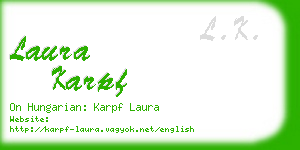 laura karpf business card